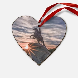 Деревянная игрушка Сердце Санкт-Петербург: медный всадник