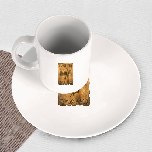 Набор: тарелка + кружка Led Zeppelin swan song logo - фото 3