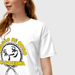 Женская футболка хлопок Oversize Capoeira Cordao de ouro - фото 2