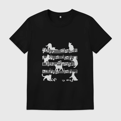 Мужская футболка хлопок Cats Music