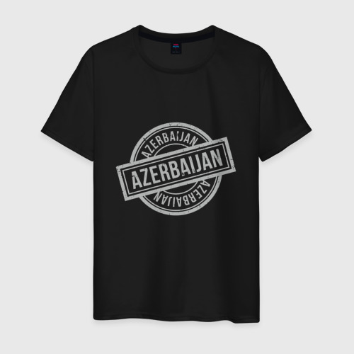 Мужская футболка хлопок Azerbaijan Grey, цвет черный