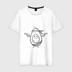 Авокадо с пистолетами – Мужская футболка хлопок с принтом купить со скидкой в -20%
