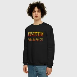 Мужской свитшот хлопок Led Zeppelin - logotype - фото 2