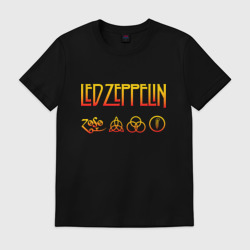 Мужская футболка хлопок Led Zeppelin - logotype