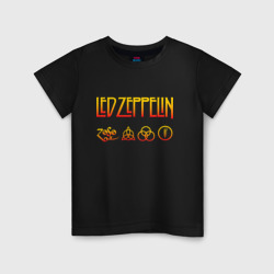 Детская футболка хлопок Led Zeppelin - logotype