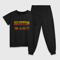 Детская пижама хлопок Led Zeppelin - logotype