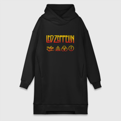 Платье-худи хлопок Led Zeppelin - logotype