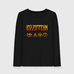 Женский лонгслив хлопок Led Zeppelin - logotype