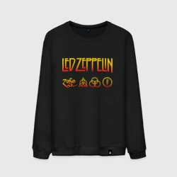 Мужской свитшот хлопок Led Zeppelin - logotype