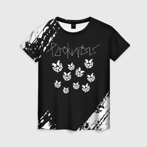 Женская футболка 3D с принтом Pyrokinesis - рэп, вид спереди #2