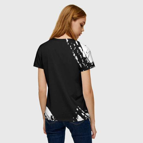 Женская футболка 3D с принтом Pyrokinesis - рэп, вид сзади #2