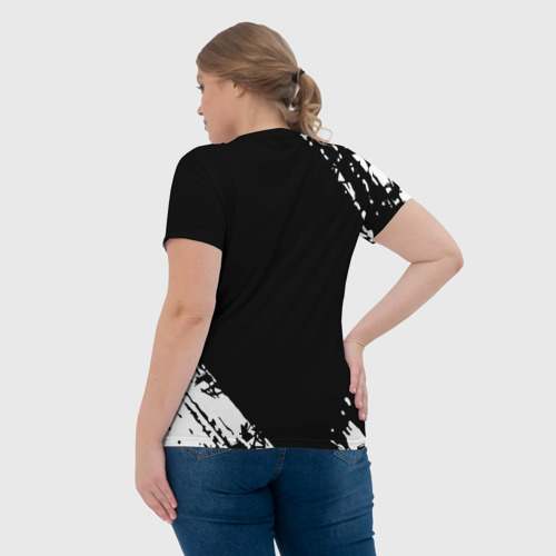 Женская футболка 3D с принтом Pyrokinesis - рэп, вид сзади #2