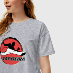 Женская футболка хлопок Oversize Capoeira - fighter jump - фото 2