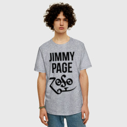 Мужская футболка хлопок Oversize Jimmy Page - Led Zeppelin - фото 2