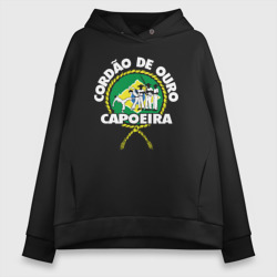 Женское худи Oversize хлопок Capoeira - Cordao de ouro flag of Brazil