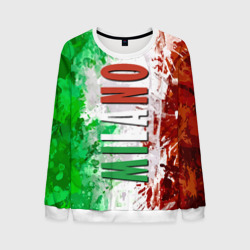 Мужской свитшот 3D Флаг Италии - кляксы