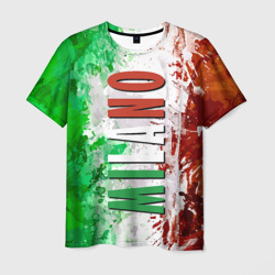 Мужская футболка 3D Флаг Италии - кляксы