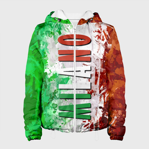 Женская куртка 3D Флаг Италии - кляксы, цвет белый