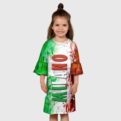 Детское платье 3D Флаг Италии - кляксы - фото 2