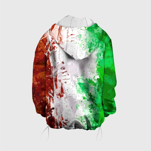 Детская куртка 3D Флаг Италии - кляксы, цвет белый - фото 2