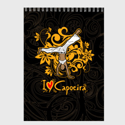Скетчбук I love Capoeira fighter