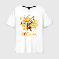 Мужская футболка хлопок Oversize I love Capoeira - fighter