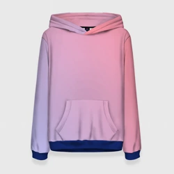 Женская толстовка 3D Градиент - розовая пастель