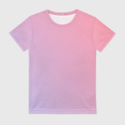 Женская футболка 3D Градиент - розовая пастель