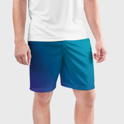 Мужские шорты спортивные Градиент - морская глубина - фото 2