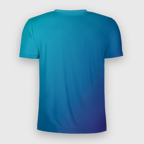 Мужская футболка 3D Slim Градиент - морская глубина, цвет 3D печать - фото 2
