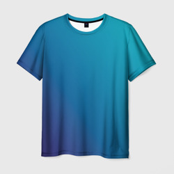 Мужская футболка 3D Градиент - морская глубина