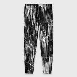 Женские брюки 3D Черно-белые штрихи  зигзаг
