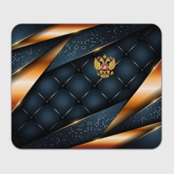 Прямоугольный коврик для мышки Золотой герб России на объемном фоне