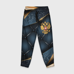 Детские брюки 3D Золотой герб России на объемном фоне