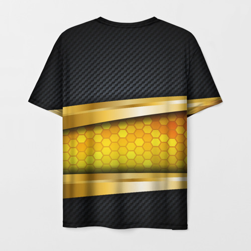 Мужская футболка 3D Black & gold - герб России, цвет 3D печать - фото 2