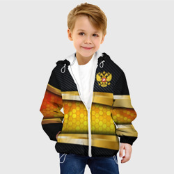 Детская куртка 3D Black & gold - герб России - фото 2