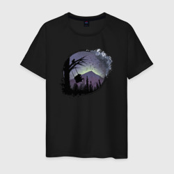 Медведь и качели – Мужская футболка хлопок с принтом купить со скидкой в -20%
