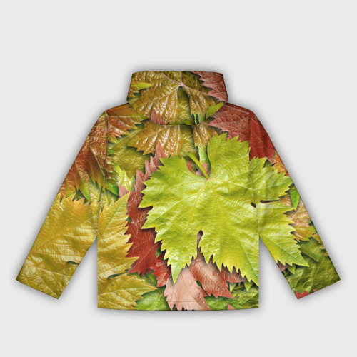Женская ветровка 3D Осенние листья клёна - паттерн, цвет черный - фото 3