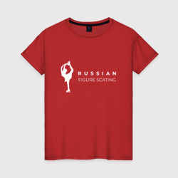 Женская футболка хлопок Figure skating of Russia