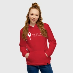 Женская толстовка хлопок Figure skating of Russia - фото 2