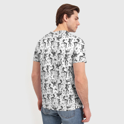 Мужская футболка 3D Скелет в шляпе, цвет 3D печать - фото 4