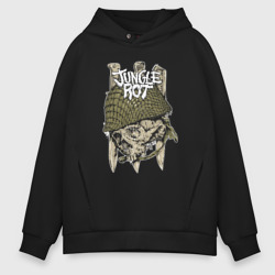 Мужское худи Oversize хлопок Jungle rot - military