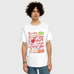 Мужская футболка хлопок Oversize Любовь так любовь - фото 2