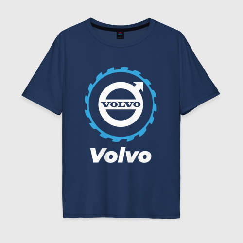 Мужская футболка хлопок Oversize с принтом Volvo в стиле Top Gear, вид спереди #2