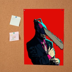 Постер Человек бензопила в деловом костюме - фото 2