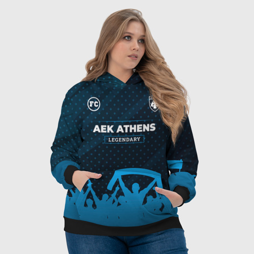Женская толстовка 3D AEK Athens legendary форма фанатов, цвет 3D печать - фото 6