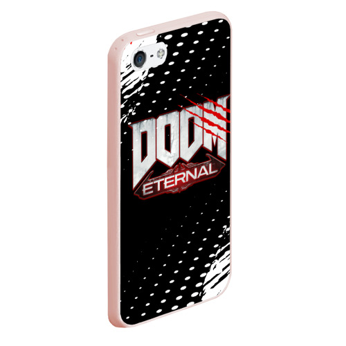 Чехол для iPhone 5/5S матовый Doom - краска, цвет светло-розовый - фото 3