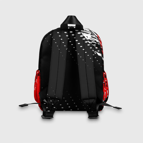 Детский рюкзак 3D с принтом Doom - краска, вид сзади #2