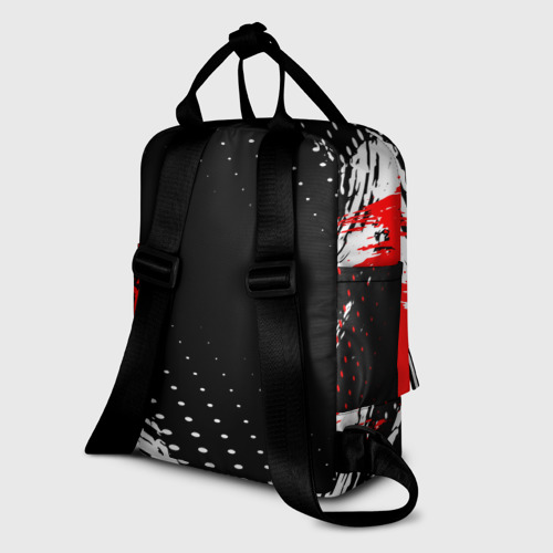 Женский рюкзак 3D с принтом Doom - краска, вид сзади #1
