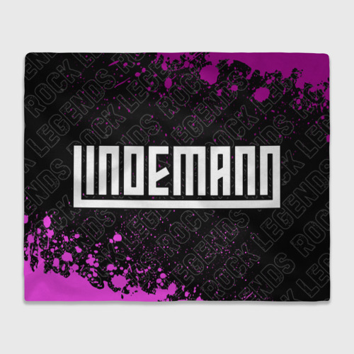 Плед с принтом Lindemann rock legends: надпись и символ, вид спереди №1